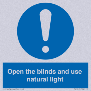 Open the blinds and use natural light